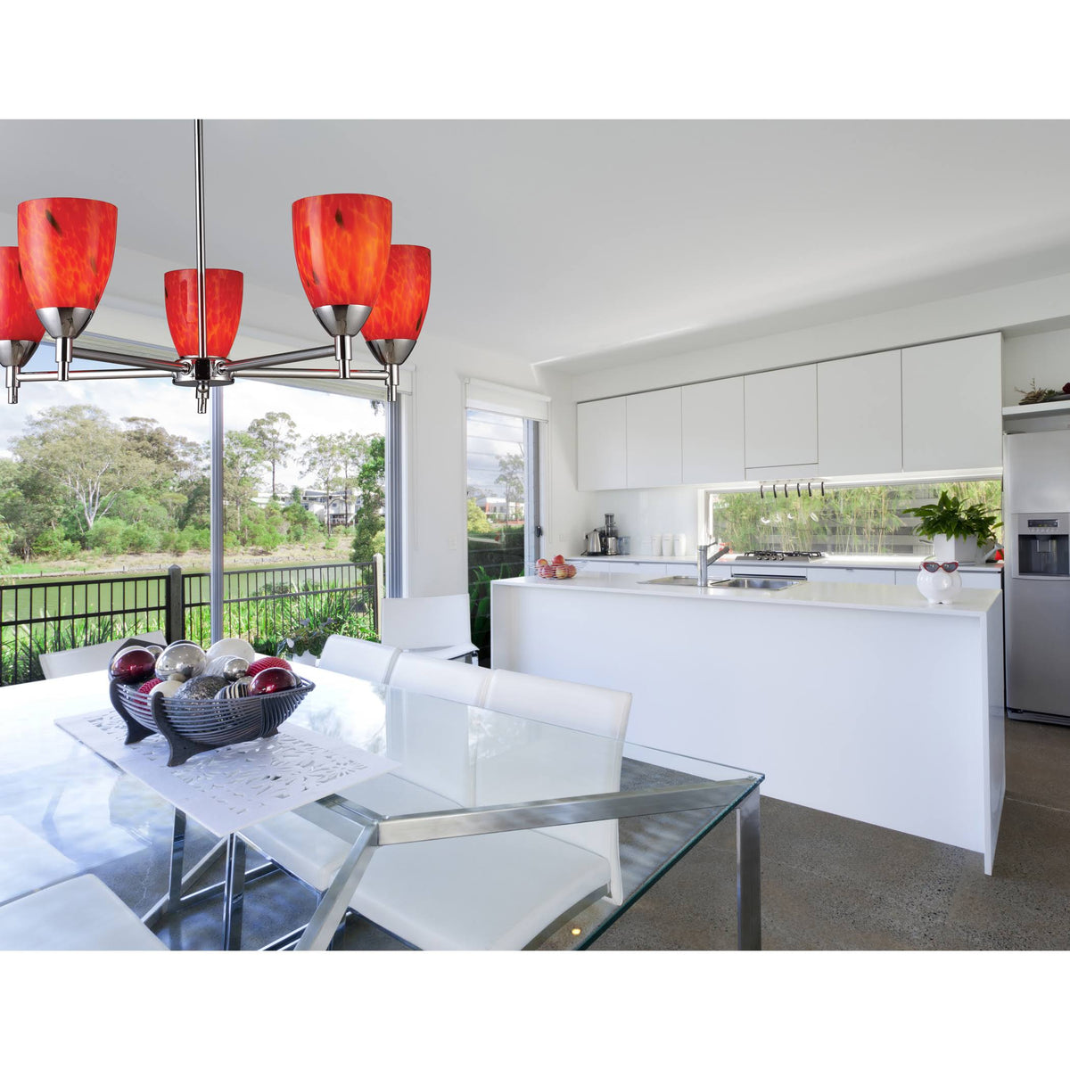 1-Light Semi-Flush in Polished Chrome A157