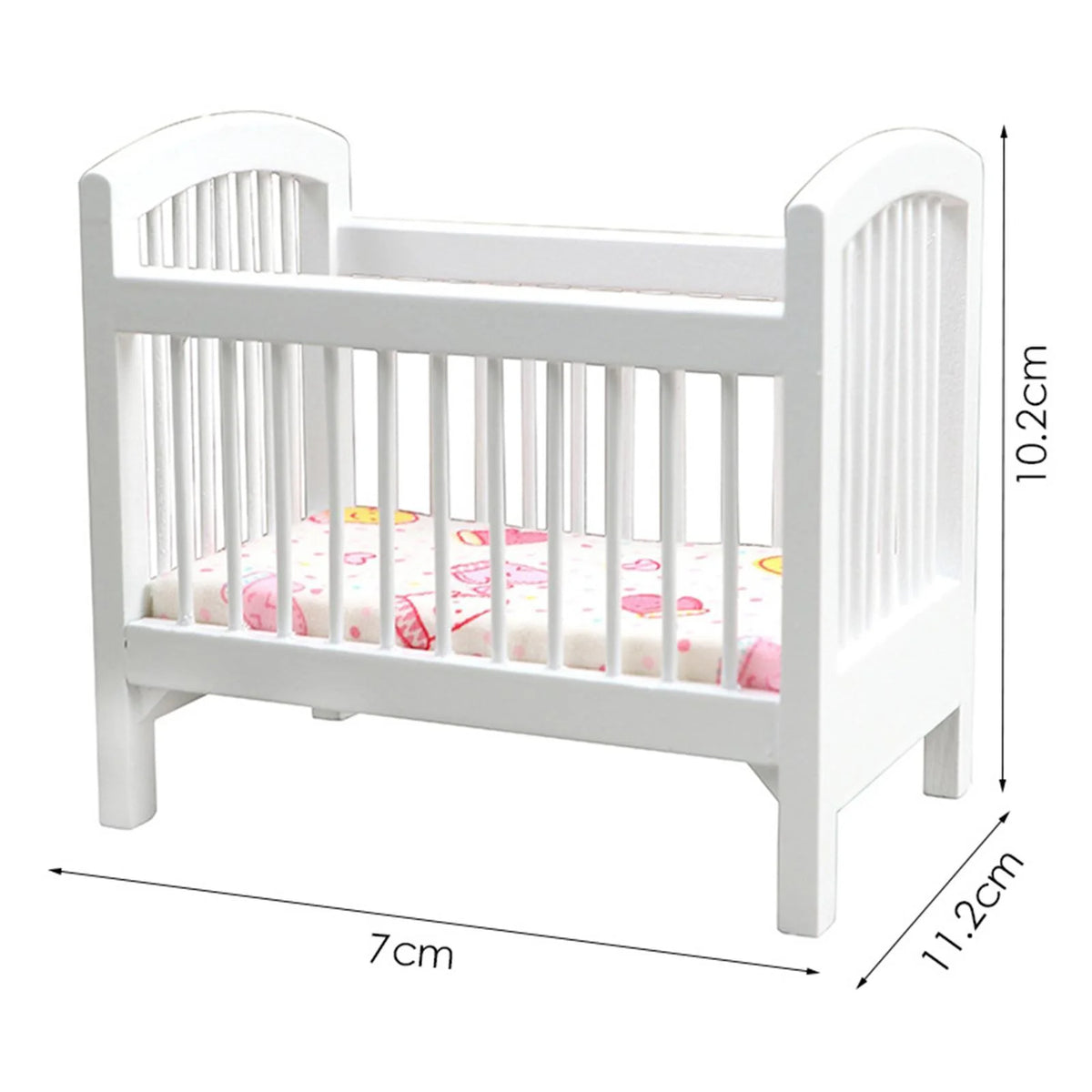 1/12 Scale Wooden Crib Furniture Set K4176