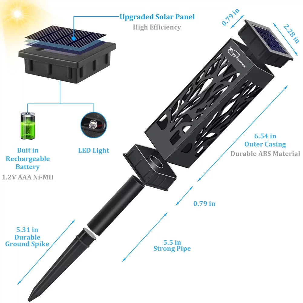 10 Pack Solar Powered LED Pathway Lights Warm White N210