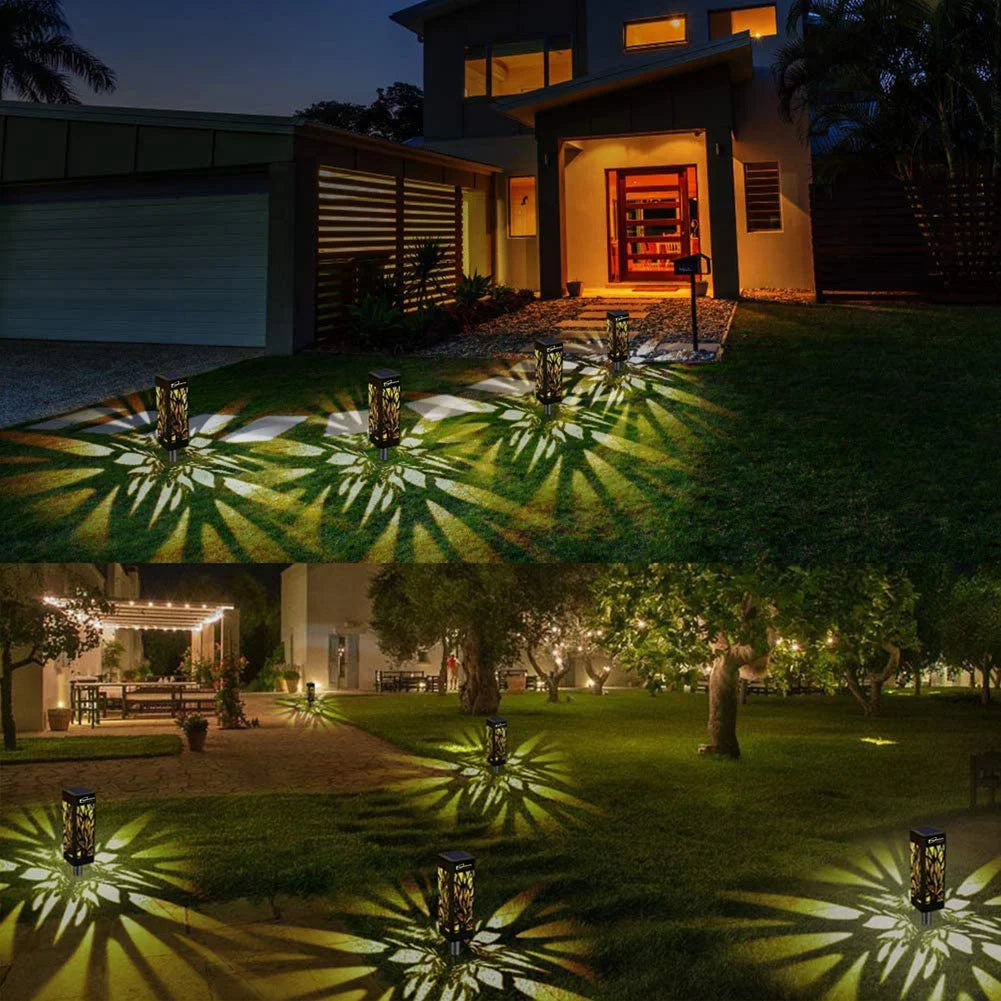 10 Pack Solar Powered LED Pathway Lights Warm White N210
