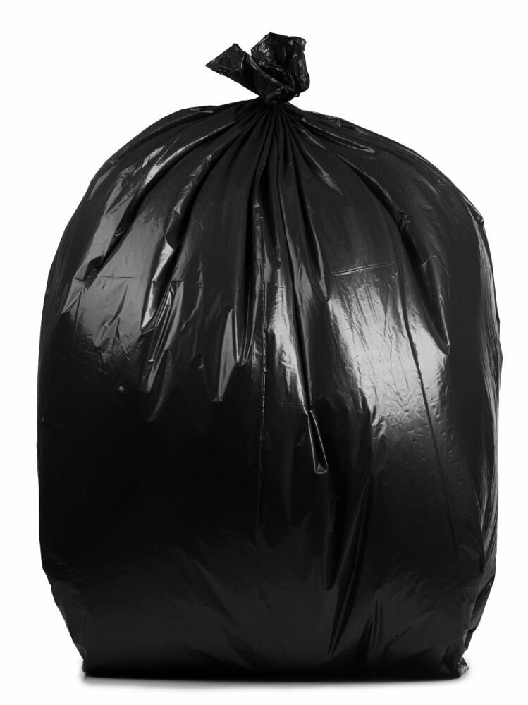 100 Gallon Black 2 Mil Heavy Duty Garbage Bags U5029