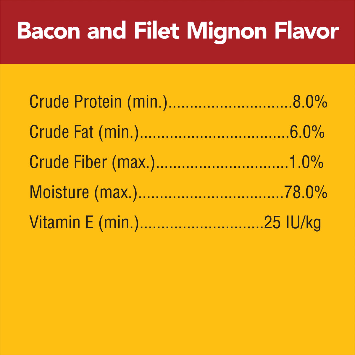 (16 pack) Adult Soft Wet Dog Food Bacon and Filet Mignon Flavor, 3.5 oz Pouch L9836