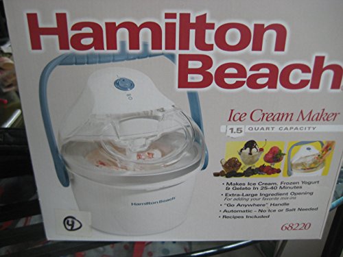 1.5-Quart Capacity Ice Cream Maker, White O6707